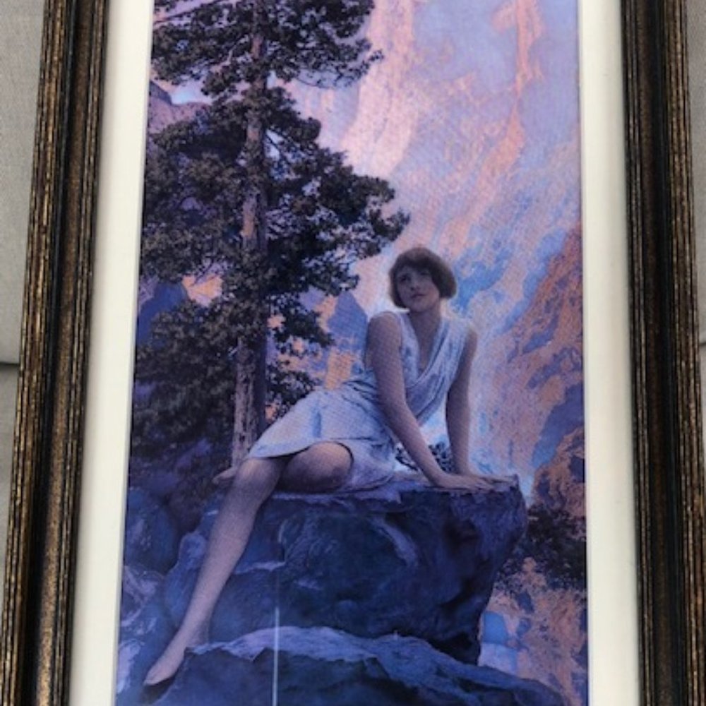 Maxfield Parrish, Art Deco Vintage Print of "Solitude" Date range 1931-1939